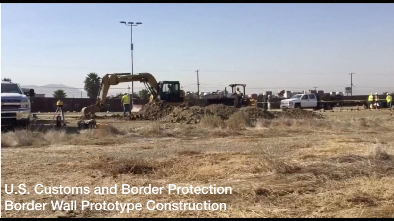 Border Wall Prototypes Under Construction