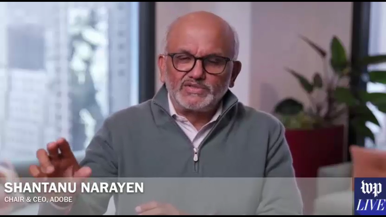 Adobe CEO Shantanu Narayen: 'We've Been Working with the White House'