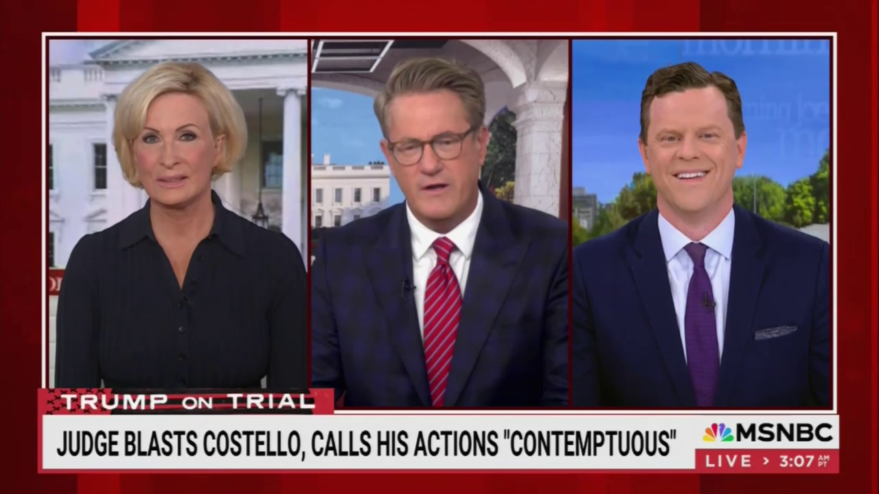 Macho Joe Scarborough Strikes Again: If I Were Judge Merchan, I'd ...