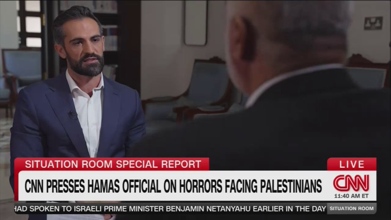 CNN's Justin Diamond Presses Hamas Officials About Their Responsibility ...
