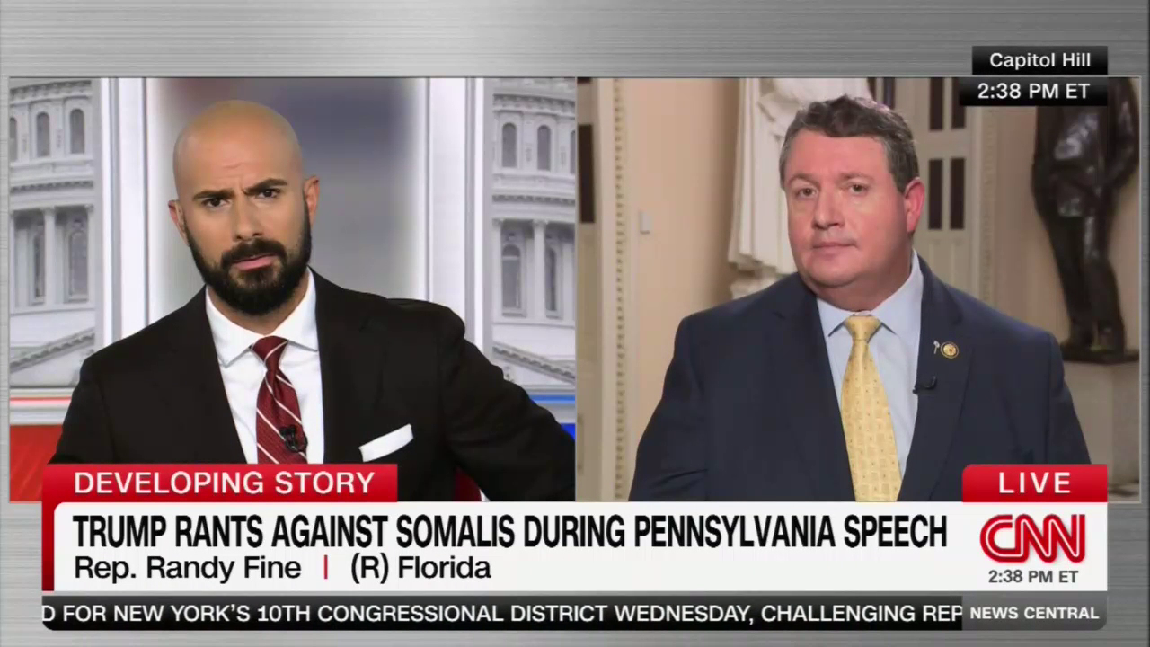 GOP Rep Randy Fine More Than Ready To Respond To CNN's Sanchez's Questions On Trump's Somalia Comments