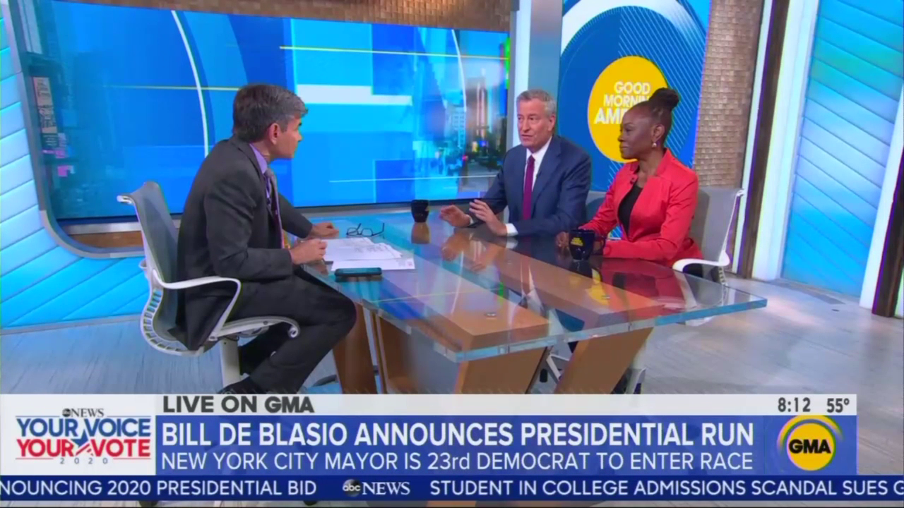 As Liberal De Blasio Announces, ABC Skips His Radical Views on Issues