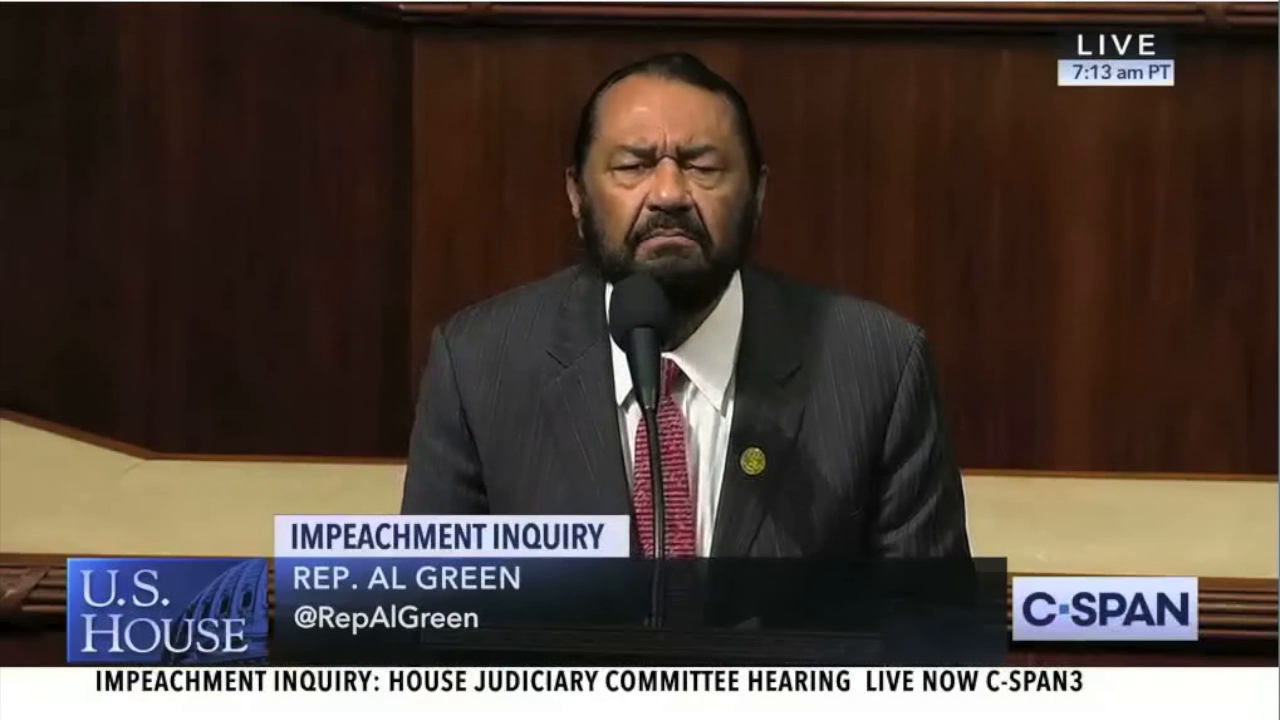 Rep. Green Complains About Lack of Diversity Among Impeachment Experts ...